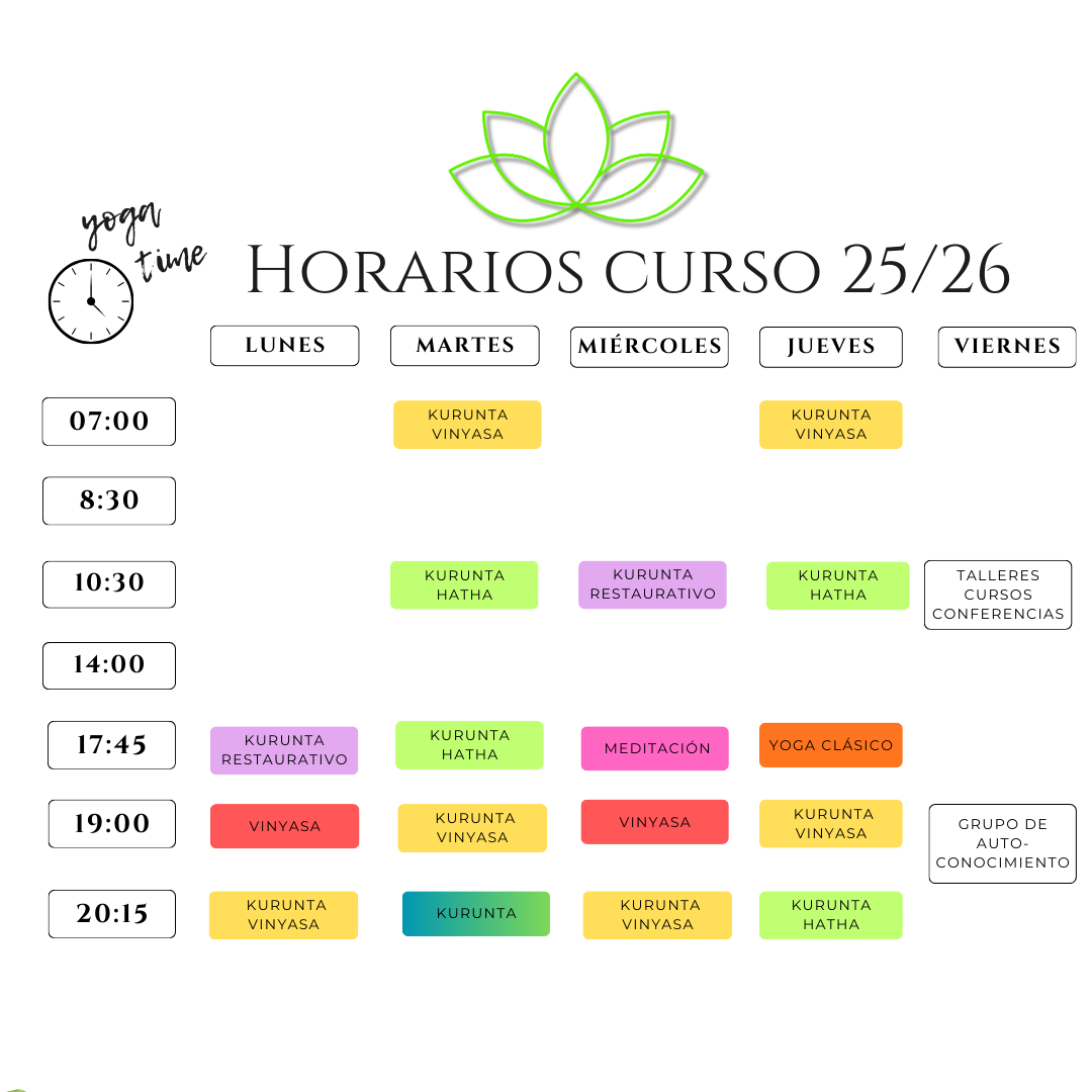 Horarios D-espacio yoga